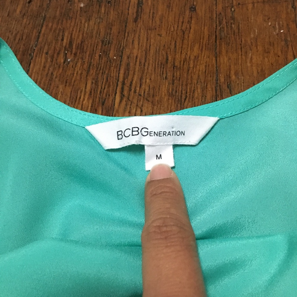 Bcbgeneration High Low Mint Green Sleeveless Top - image 4